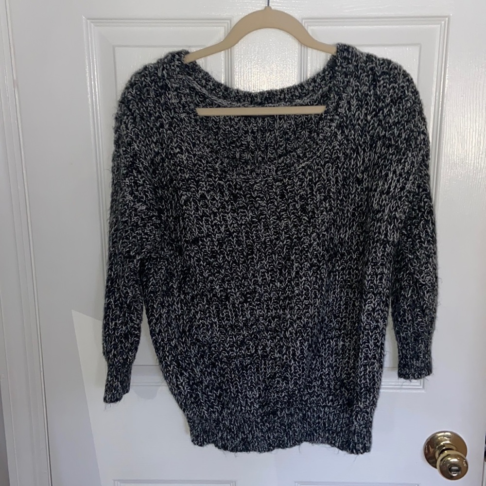 Black and white sweater